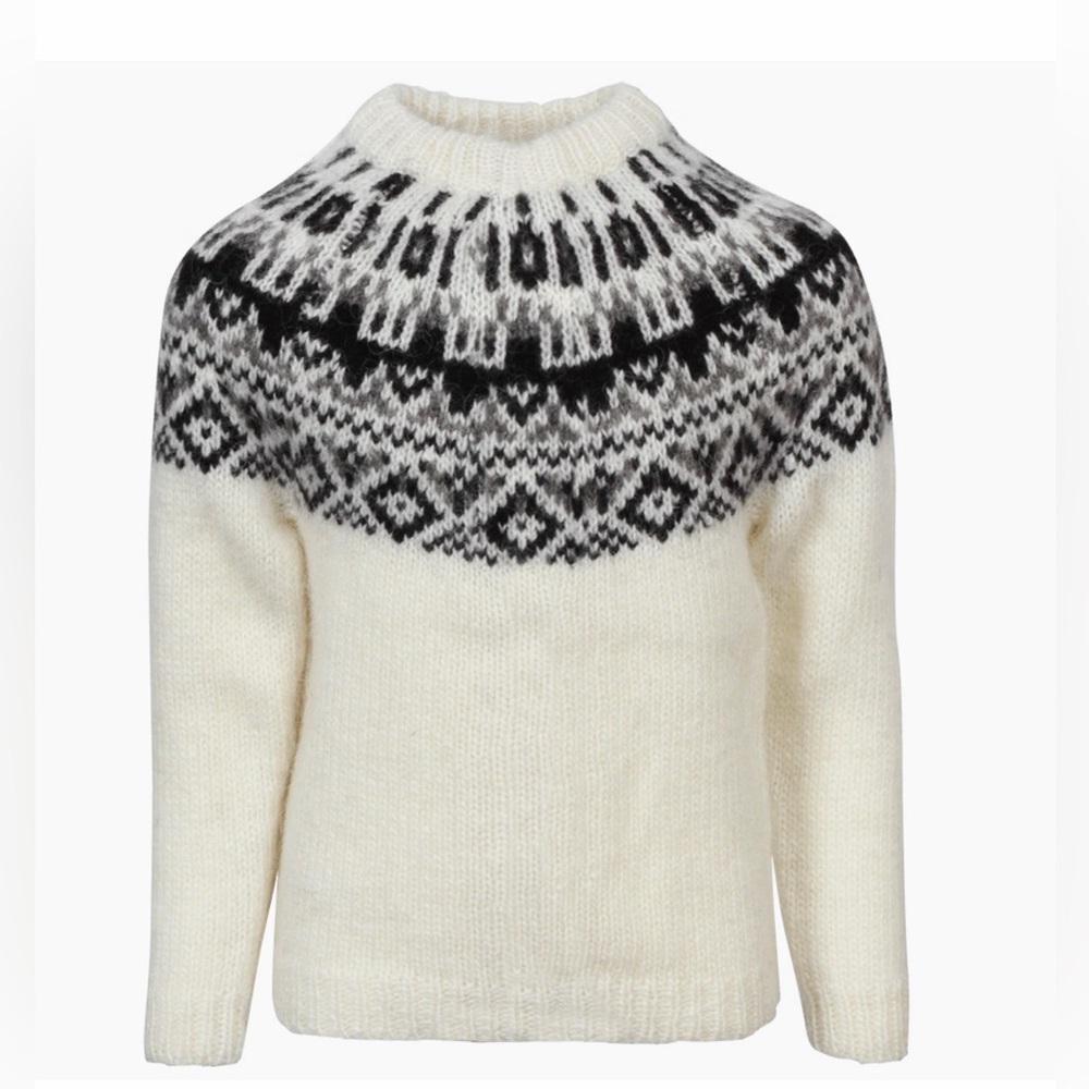 Icewear Elis Icelandic Wool Sweater Ivory – XS – Very Small Fit, Great for Child